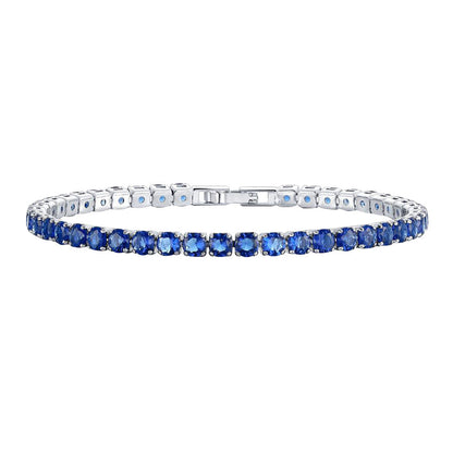 Fashion Color 4.0 Round Zircon Single Row Diamond Bracelet 8e6fd18f 25e3 4914 a4e4 382b392adf29