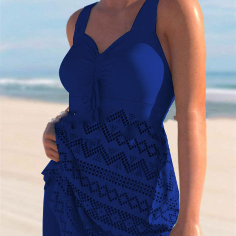 Korean Version Of Solid Color Lace One-piece Swimsuit 8e719de6 c6f4 4939 86e3 e3ccd5cd78e0