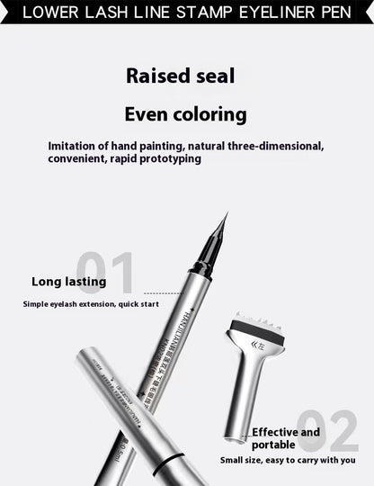 Double-headed Lower Eyelash Seal Eyeliner Eyeliner Two-in-one Not Easy To Makeup