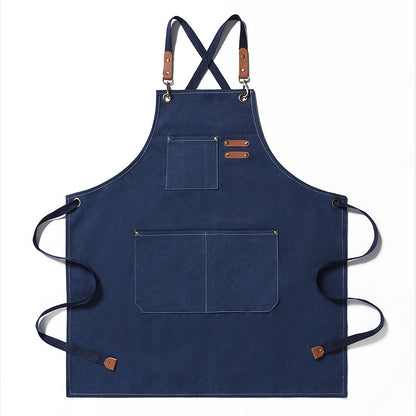 Thickened Canvas Jean Apron Household Barista Kitchen Restaurant 8e99166f f18c 4a7d b4d0 87e91895262b