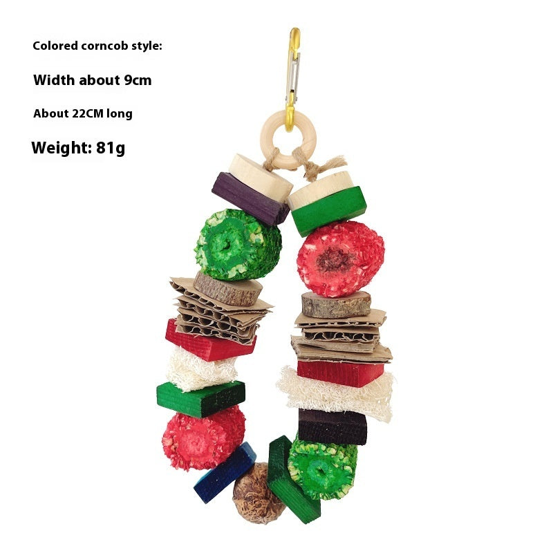 Colorful Wooden Hanging String Rabbit Hamster Molar Vine Bal Parrot Toys 8e9e6d88 5d45 49f9 97e5 c9b1dbb40181