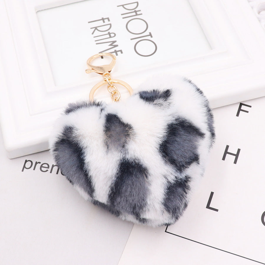 Heart Keychain Fashion Women's Plush