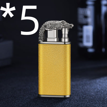 Creative Blue Flame Lighter Dolphin Dragon Tiger Double Fire Metal Winproof Lighter Inflatable Lighter 8ebec80f c460 4d42 902