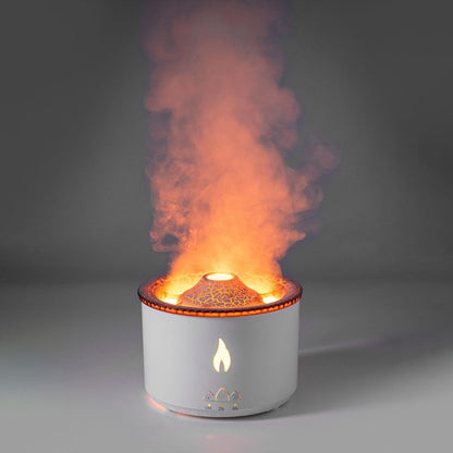 New Creative Ultrasonic Essential Oil Humidifier Volcano Aromatherapy Machine Spray Jellyfish Air Flame Humidifier Diffuser 8