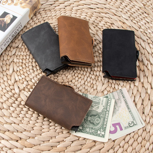 RFID ID Bank Card Holder PU Mini Metal Wallet 8ed35ab2 de91 4c0e a363 0a8c52f81cac