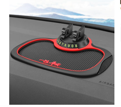 Non-Slip Car Phone Pad For 4-in-1 Car Parking Number Card Anti-Slip Mat Auto Phone Holder Sticky Anti Slide Dash Phone Mount 