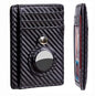 AirTag Wallet Anti Theft Bullet Card Bag Multi-functional Rfid Card Holder Men's Leather Slim Wallets For Airtag Air Tag 8ed6