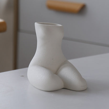 Frosted Sitting Dress Abstract Human Personality Ceramic Vase 8edec807 b90e 4a7d 9425 b76d52c65c1b
