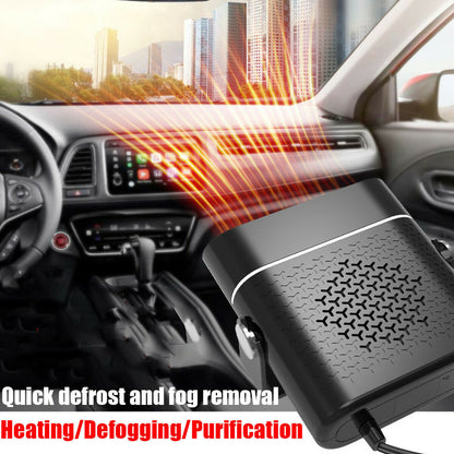 3 In 1 Car Heater Defogger Plug In Cigarette Lighter Mini Car Heater Defroster ABS Car Heaters Fan Defogger Anti-Fog - HD Wireless Product #1