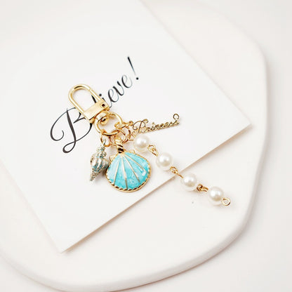 Lovely Pearl Shell Conch Key Chain Pendant 8ee5ad78 6896 4f0d 8e6b 8dd7fe3ca20c