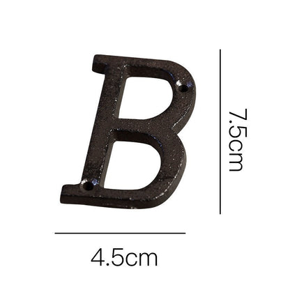European-style Retro Cast Iron Three-dimensional Wrought Iron 26 English Letters Door Number 8eeb6170 a8fd 46a1 83cf 8500df58