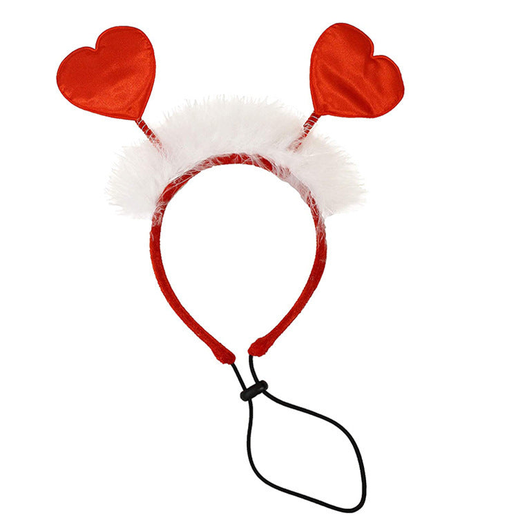 2025 Pets Valentine's Day Decoration Pet Scar Valentine's Day Hairband Dog Party Decoration Prop Dog Accessories Pet Products - HD Wireless Product #6