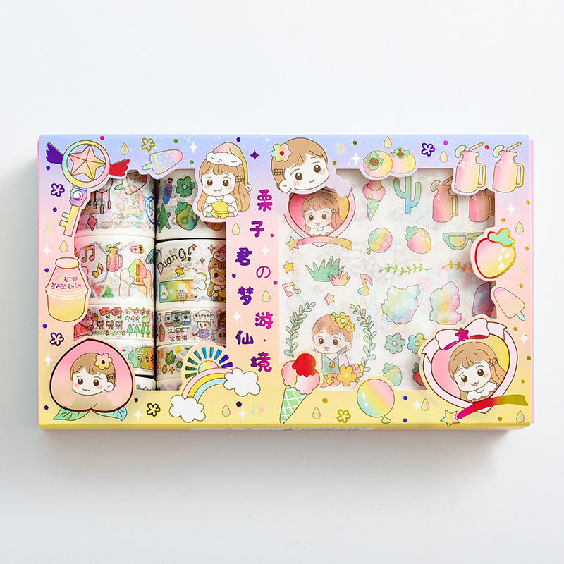 Girl Series 1010 Tape Stickers Gift Set Cute Hand Account DIY Materials 8f186e4d e363 4b44 b8b4 b5f80ebbfef8