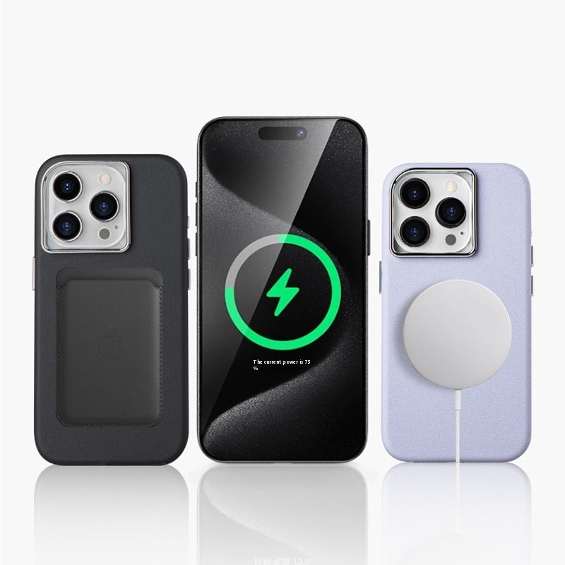 Silicone All-inclusive Leather Phone Case Magnetic Suction - 图片 5