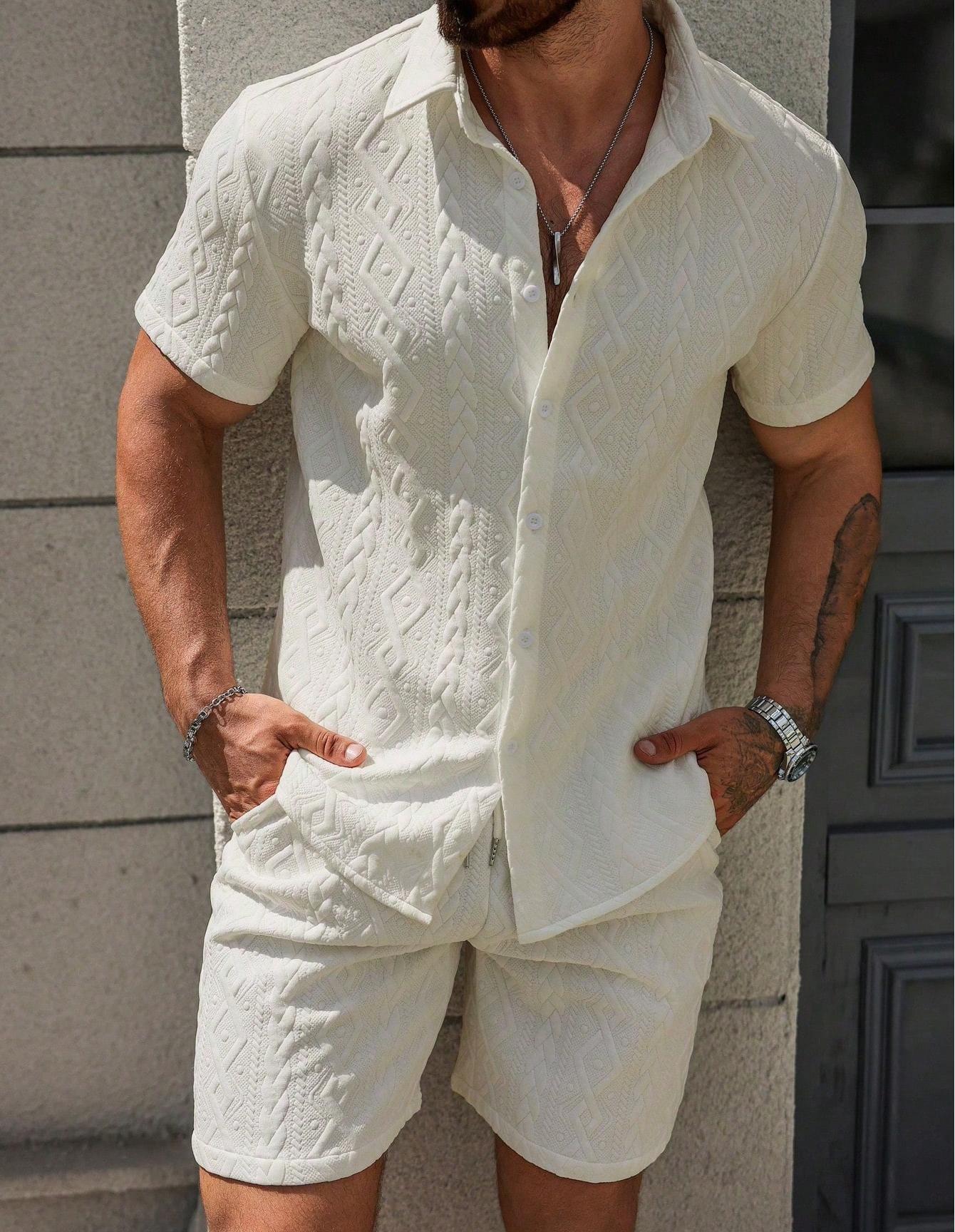 Men's Shirt Casual Loose Short Sleeves Shorts