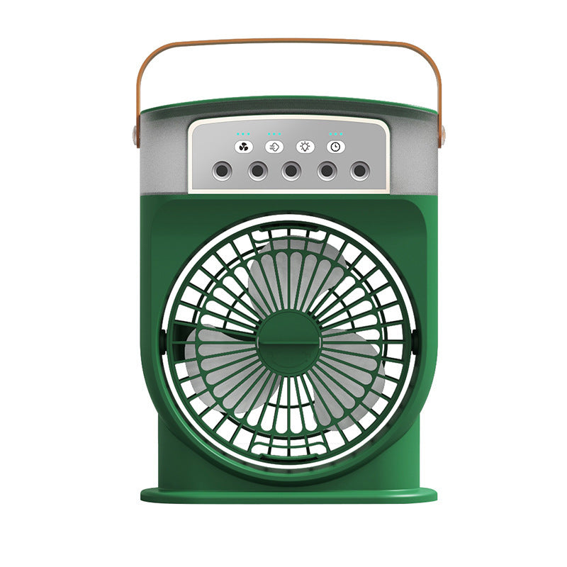 Portable USB Air Conditioner Cooling Fan With 5 Sprays 7 Color Light 600ML Water Tank Spray Mist Air Cooler Humidifiers 8f503