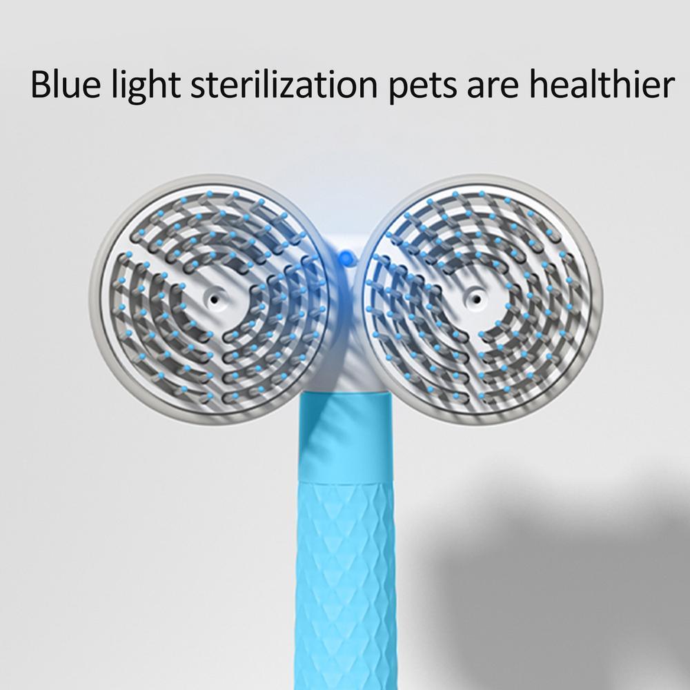Pet Cat Brush Dog Slicker Brush Double-headed Negative Ion One-button Self Cleaning Dog Cat Hair Removal Pets Products 8f56b6