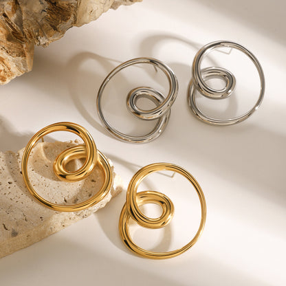 Stainless Steel Rotating Hollow Ear Studs