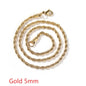 Color Preserving Plating Plain Chain 3MM Stainless Steel Fried Dough Twists Rope Necklace 8f71deec ab3c 485e a040 e3edef46996