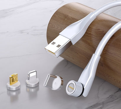 Three In One Data Cable 540 Degree Rotation Spherical Magnetic Charging - 图片 1