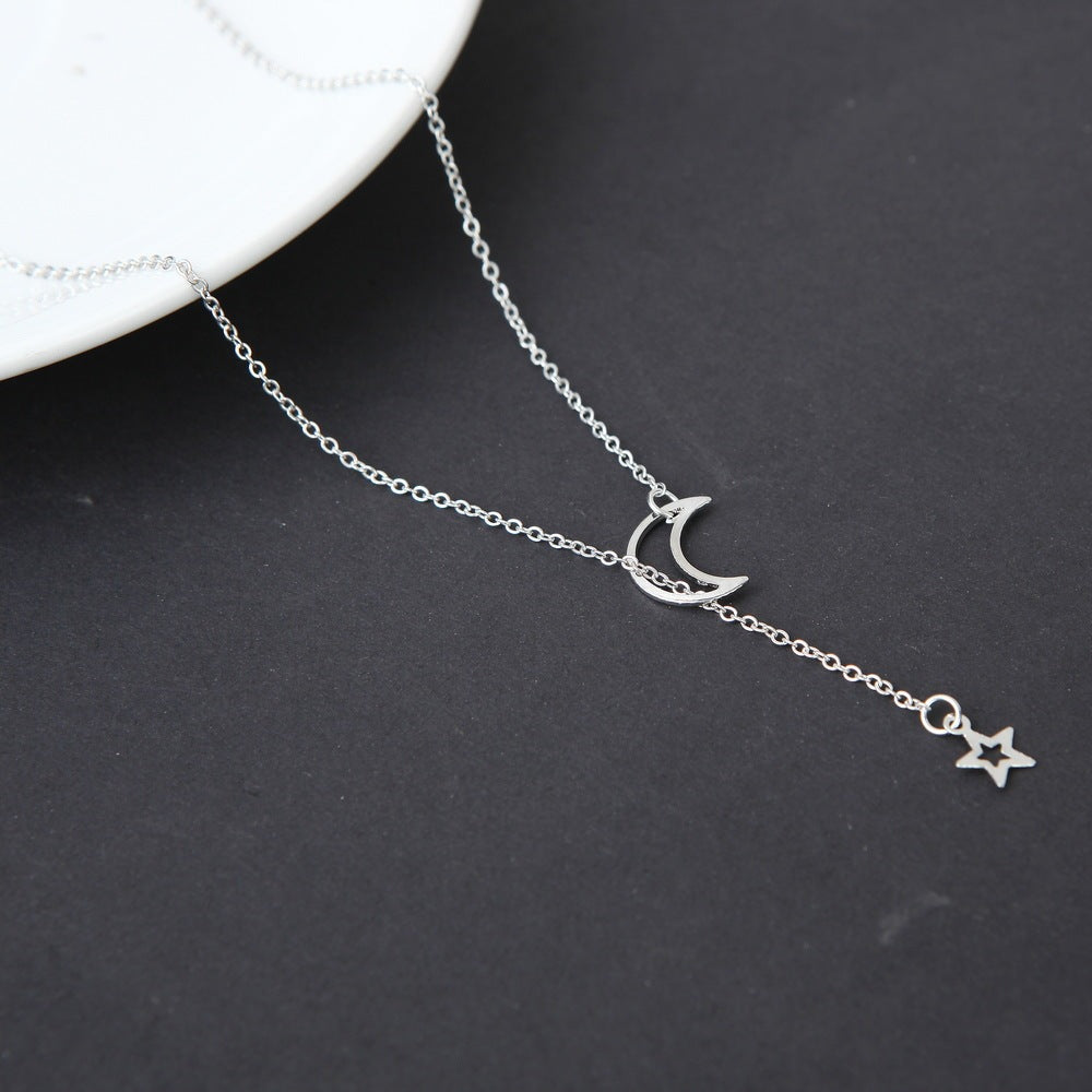 Moon Star Necklace Clavicle Chain Short Necklace 8f81ba35 8ef3 432b a738 6c080f57b3c5
