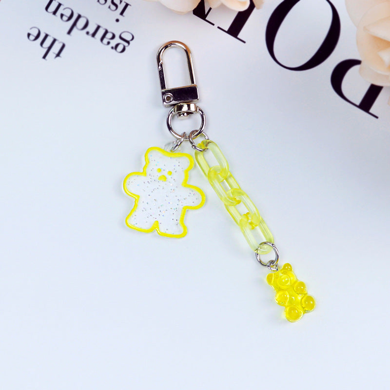 Acrylic Bear Headphone Accessories Keychain Girl Heart 8f913577 38a6 444d a33a 192da91ca4fd