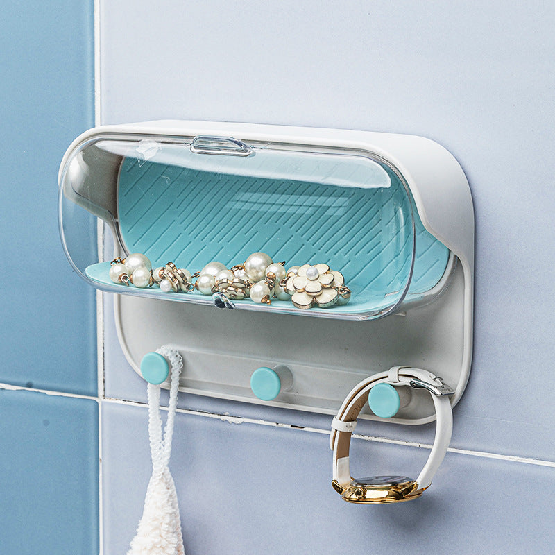 Bathroom Wall Holder Punch-free Wall-mounted Convenient Practical Washroom Glasses Storage Box Clothes Key Organizer Accessor