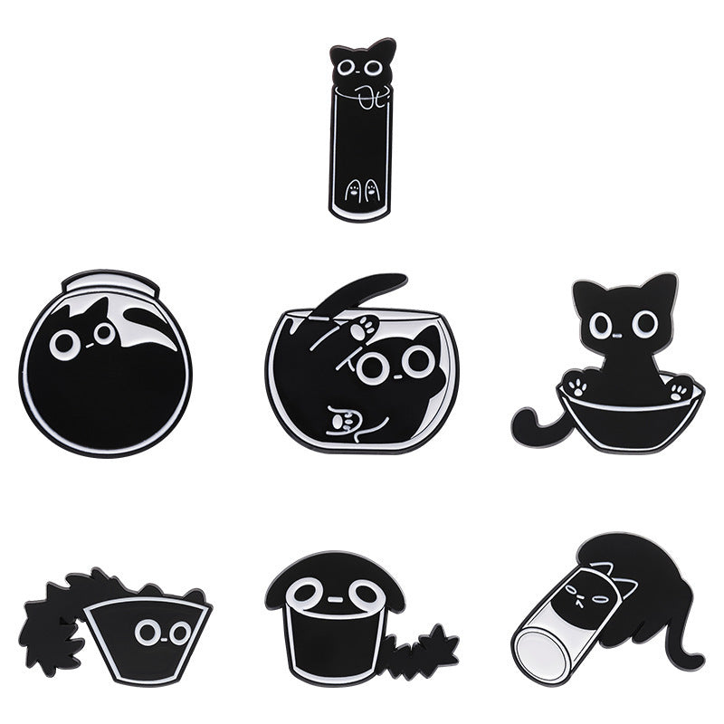 Foreign Trade New Cat-like Cute Animal Brooch Simple Minority All-match Decoration Scarf Buckle 8fa9c757 7e66 4d74 8580 a3bf7
