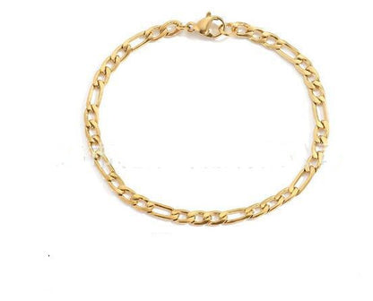 Fashion New Stainless Steel Gold-plated Figaro Bracelet 8fac1ce7 46dd 4b7a bc0b 0541102edb25