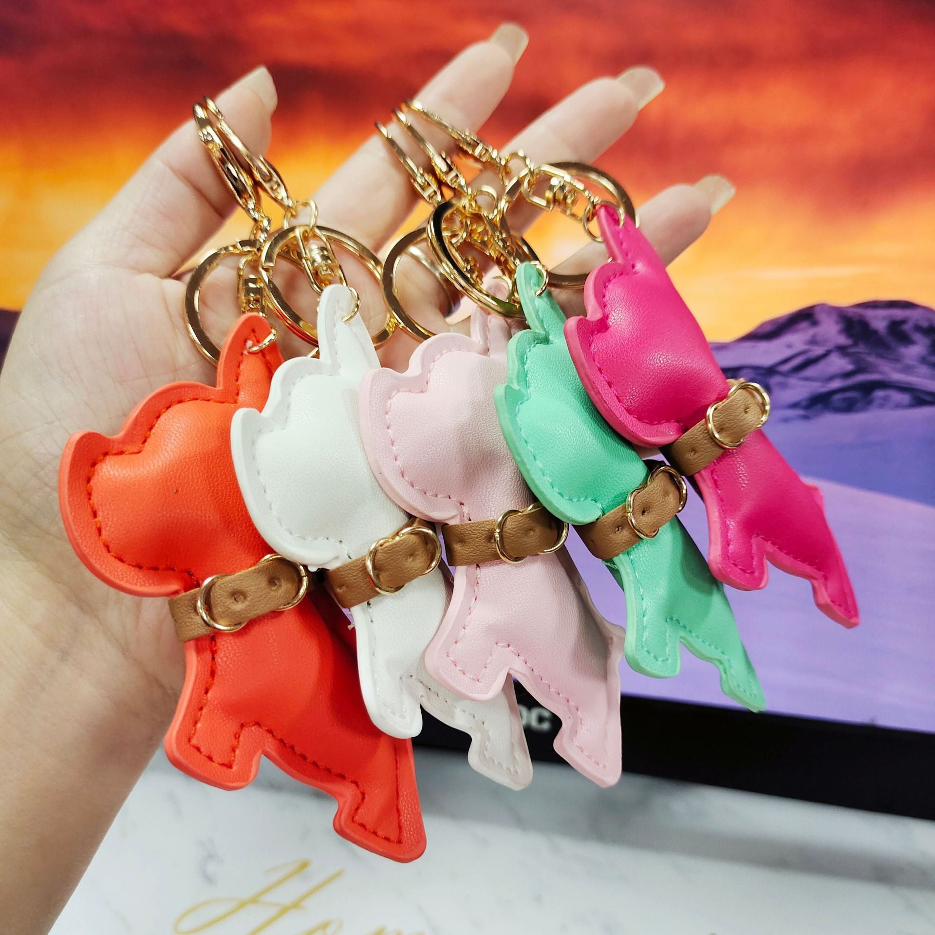 Cartoon Fadou Puppy PU Leather Key Chain 8fc6d147 3f5f 4e93 988a 94ae866a262e