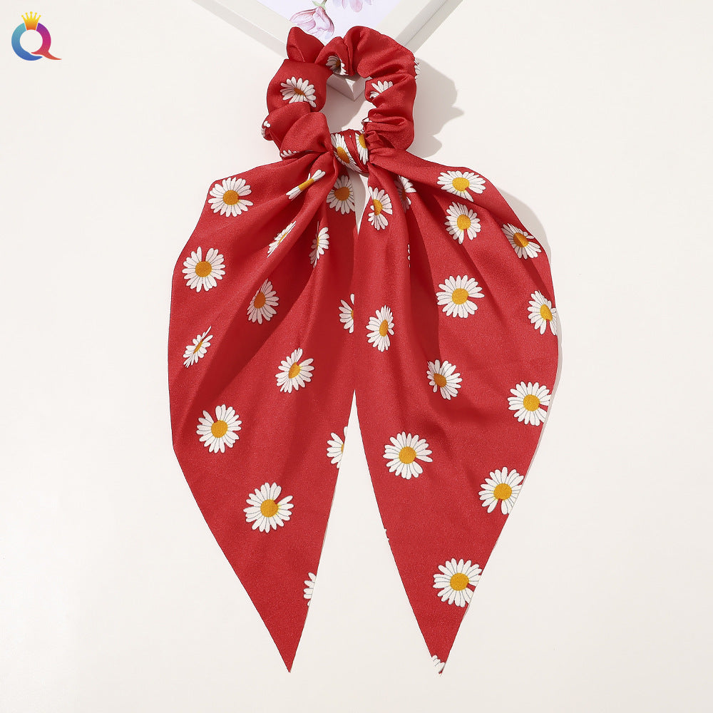 French Streamer Headband Silk Scarf Head Rope