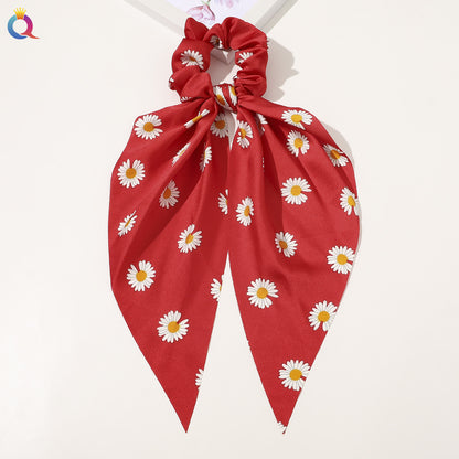 French Streamer Headband Silk Scarf Head Rope