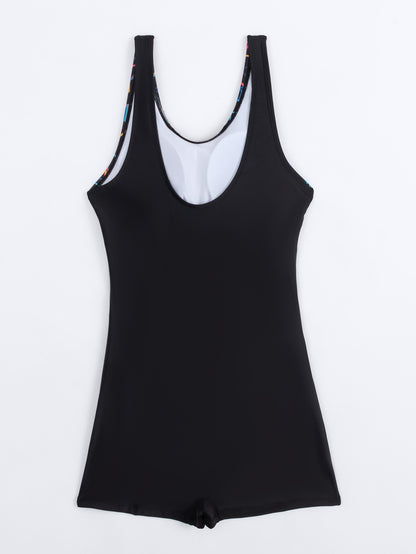 Swimsuit Printing Stitching Conservative Sports