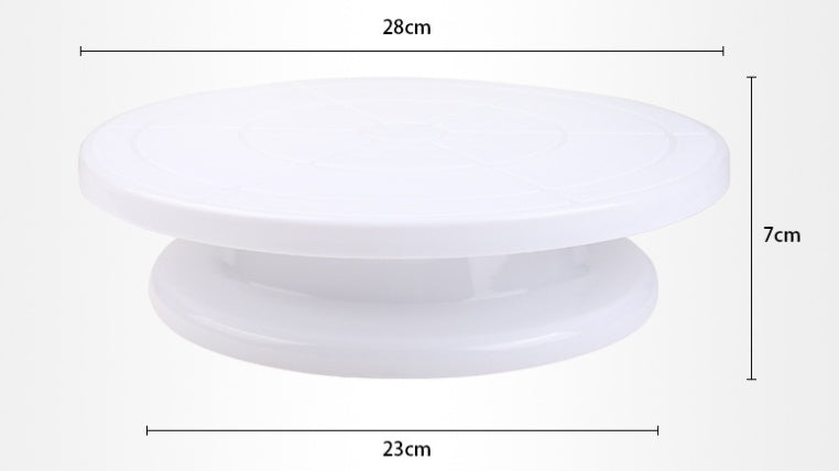 Plastic round cake turntable cream rotating flower table 8fd2e07f 1a2b 4e28 874f 5c13b7d167e2