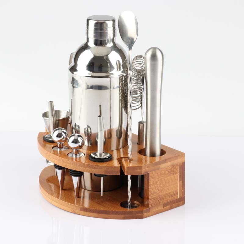 Bartender 12-piece Cocktail Family Bartending Tool Set With Semi-circular Bamboo Base 8ff0e784 7f1a 4248 a2c3 e57e499033eb
