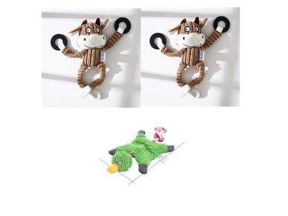 Pet Toy Donkey Shape Corduroy Chew Toy For Dogs Puppy Squeaker Squeaky Plush Bone Molar Dog Toy Pet Training Dog 8ff6d391 03c