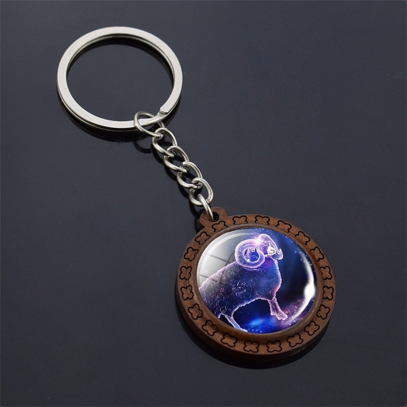 Constellation Keychain Wood Carved Time Gem Pendant 8fffc211 3705 4c32 b9a3 4536441ecf8c