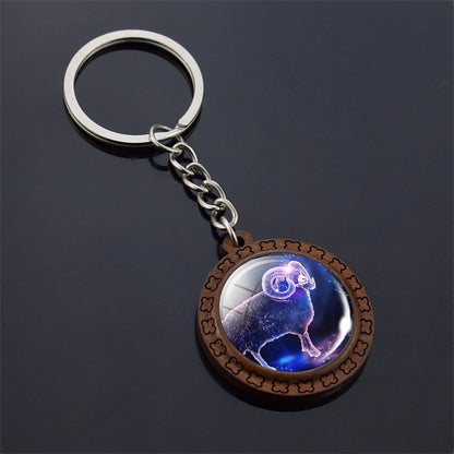 Constellation Keychain Wood Carved Time Gem Pendant 8fffc211 3705 4c32 b9a3 4536441ecf8c
