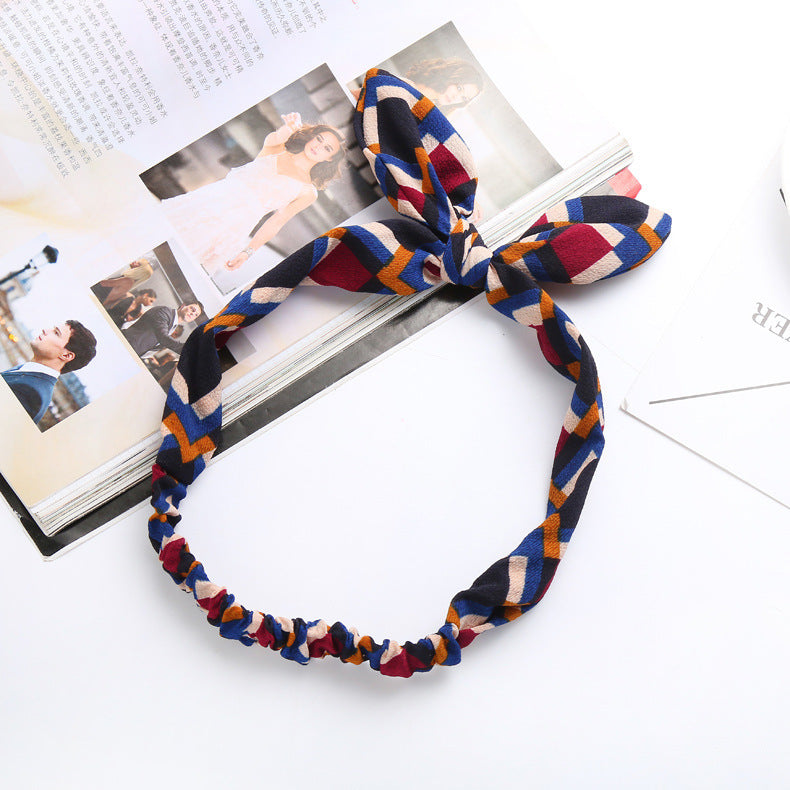 Big bow tie bunny ears headband 9001244294646