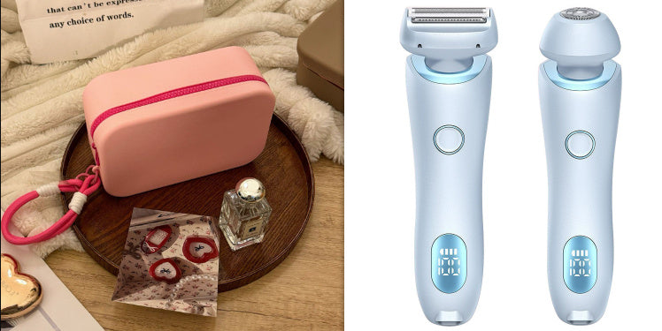 2 In 1 Hair Removal Epilator USB Rechargeable Trimmer Women Body Razor Face Leg Armpit Bikini Hand Pubic Shaver Hair Remover - HD Wireless Product #14