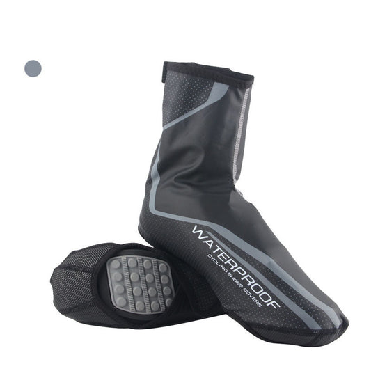 Factory PU Windproof Waterproof Shoes Set Lock Shoe Cover Winter Warm Fabric Mountain Bike Riding Waterproof Shoe Cover 90122