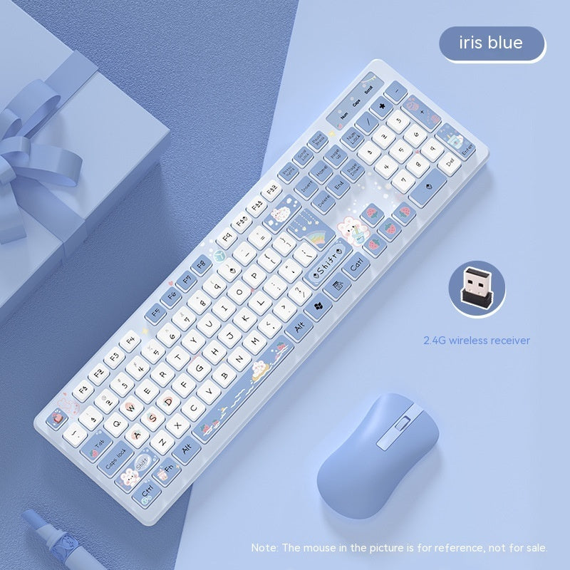 Milk Tea Rabbit Cute Chocolate Wired Keyboard - 图片 14