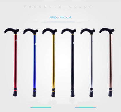 Telescopic Walking Stick Cane Hiking Rubber Tips 6 Grade Alpenstock for Elderly Aluminium Body Climbing Equipment 90372188909