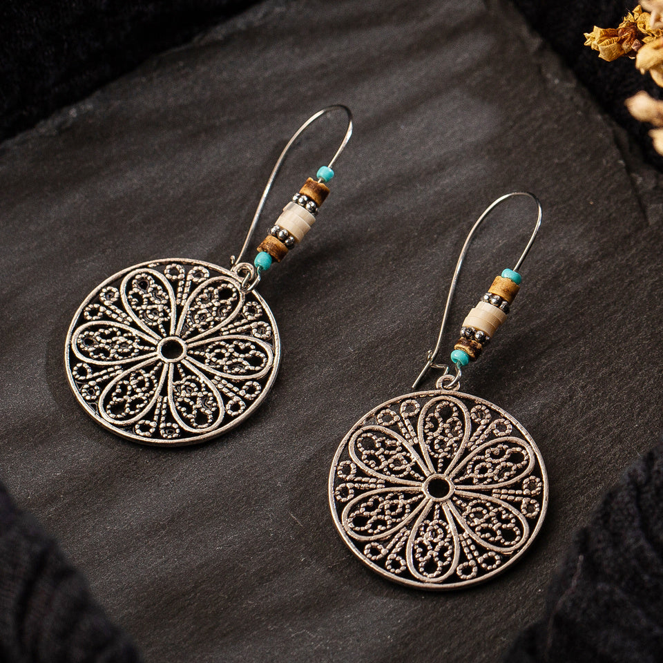 Drop-shaped alloy pendant earrings 9041187173875