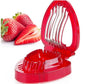 Red Strawberry Slicer Plastic Fruit Carving Tools Salad Cutter Berry Strawberry Cake Decoration Cutter Kitchen Gadgets 904492