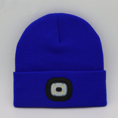 LED Knit Hat Button Cell Type Knitted Hat With Light Glowing 905758256159