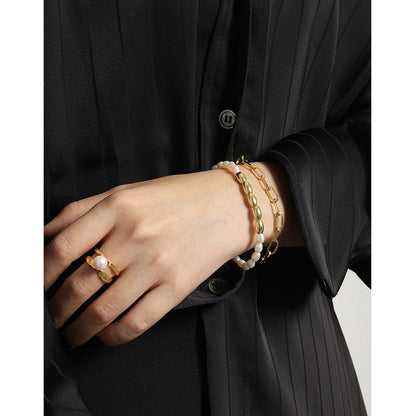 Pearl Rice Spliced S925 Sterling Silver Bracelet Female 905e0fac 3abf 4a8b 9208 71f84d99d904
