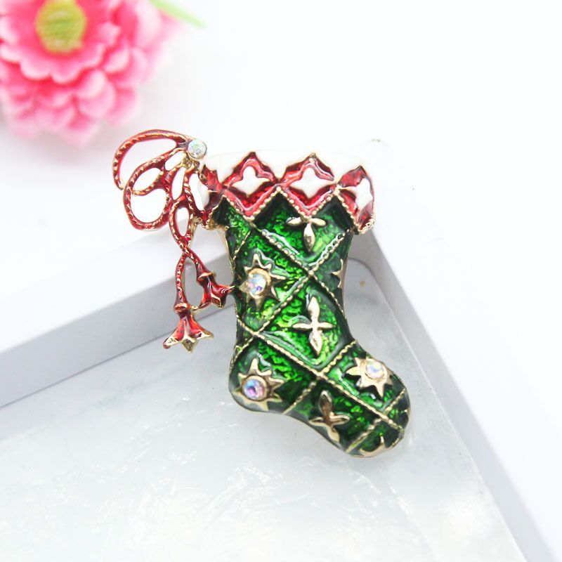 Christmas sock brooch 906308624736