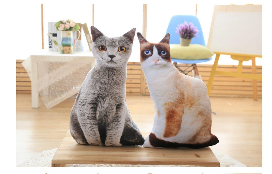 Simulation cat pillow cute cat doll plush toy stereo pet doll 906612812300