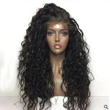 New product explosion European and American fashion wig ladies front lace chemical fiber wig set 907131366989